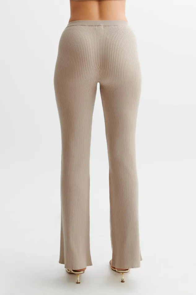 Women Meshki Bottoms Calypso Knit Trousers 8211 Tawny Grey