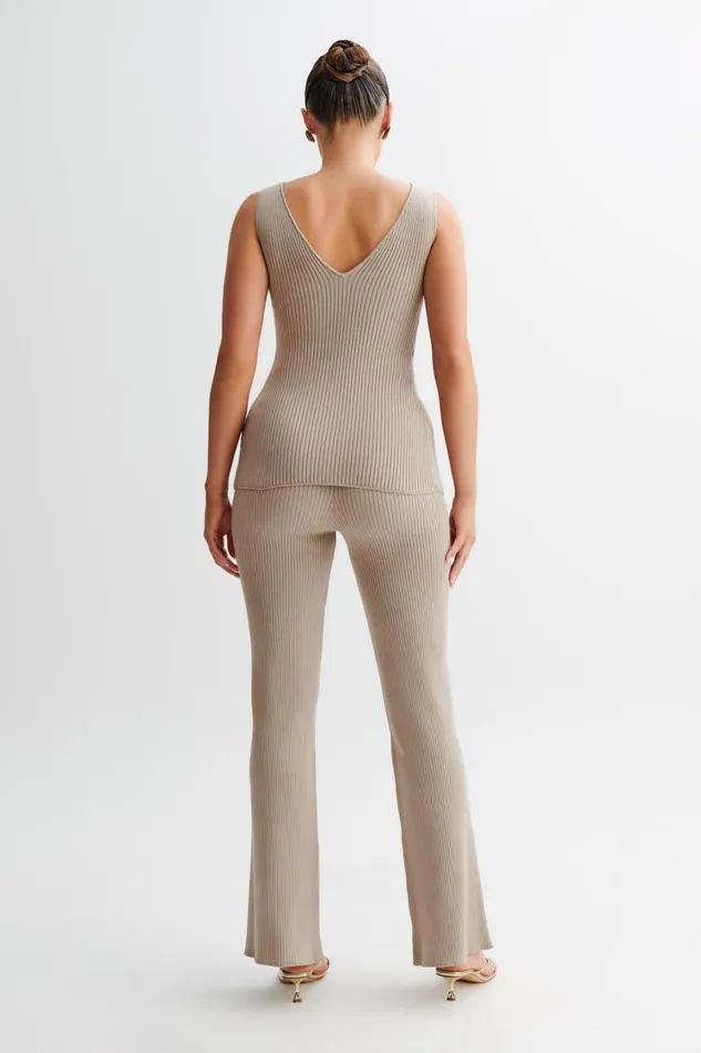Women Meshki Bottoms Calypso Knit Trousers 8211 Tawny Grey