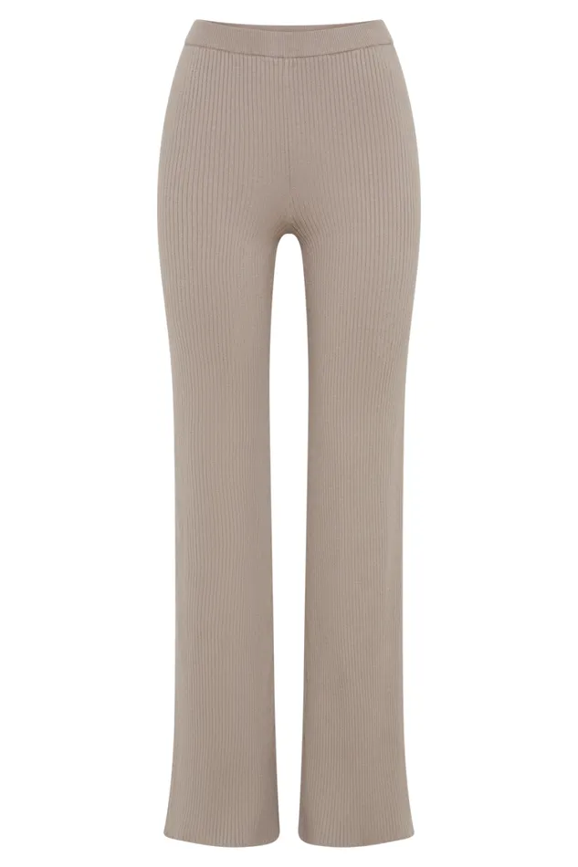 Women Meshki Bottoms Calypso Knit Trousers 8211 Tawny Grey