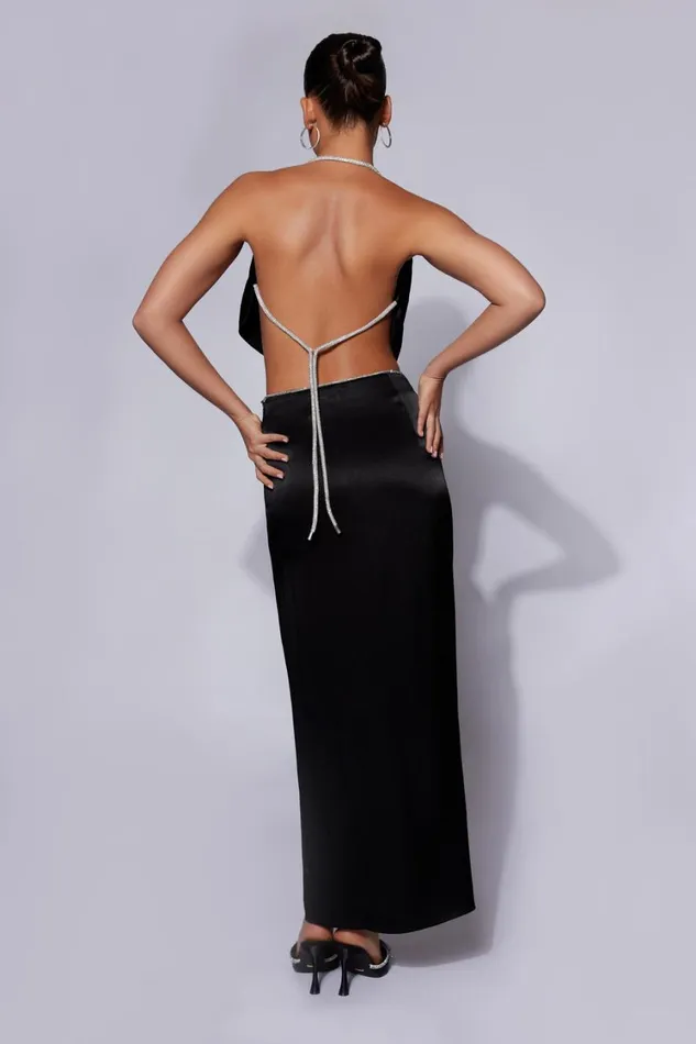 Women Meshki Bottoms Christie Diamante Rope Maxi Skirt 8211 Black Women Meshki Bottoms Christie Diamante Rope Maxi Skirt 8211 Black