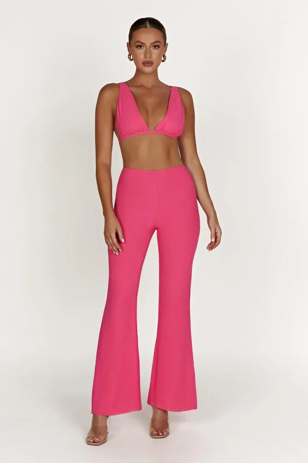 Women Meshki Bottoms Daisie Chiffon Pants 8211 Candy Pink