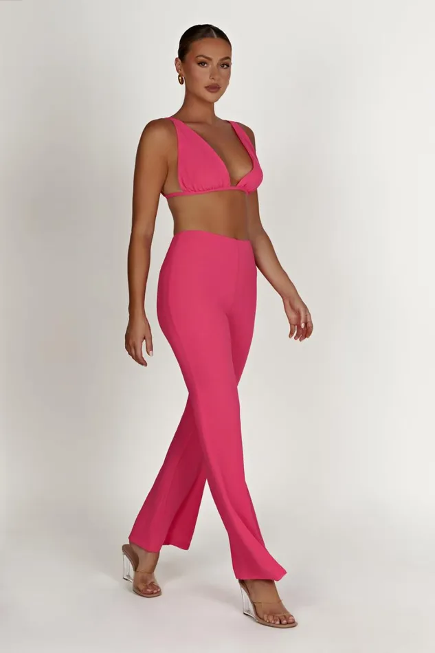 Women Meshki Bottoms Daisie Chiffon Pants 8211 Candy Pink