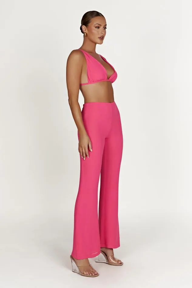 Women Meshki Bottoms Daisie Chiffon Pants 8211 Candy Pink