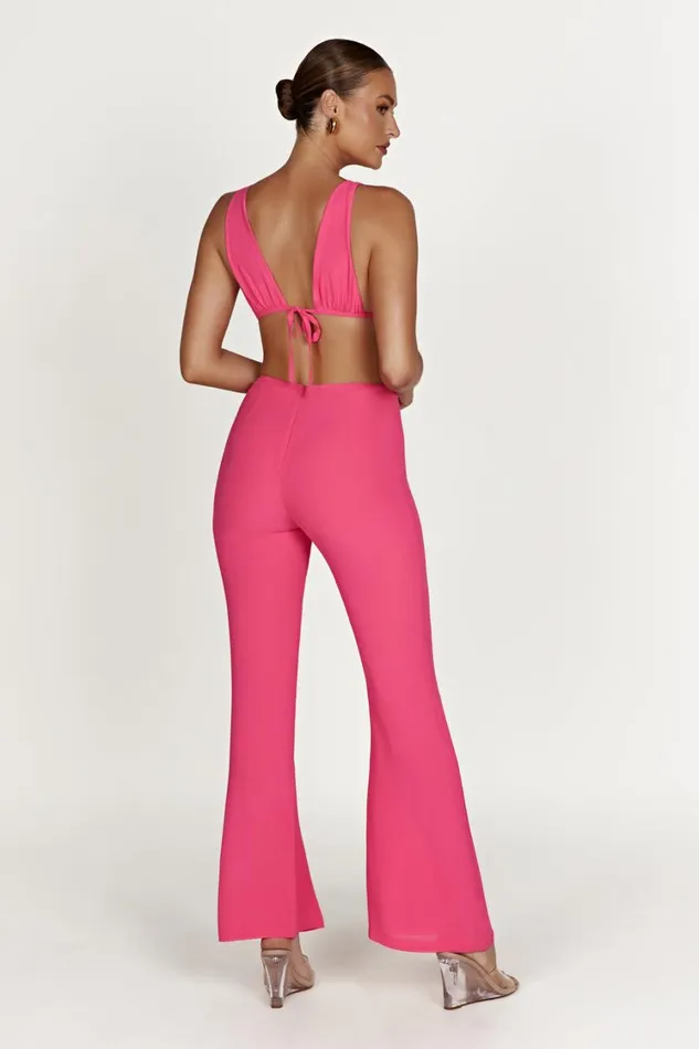 Women Meshki Bottoms Daisie Chiffon Pants 8211 Candy Pink