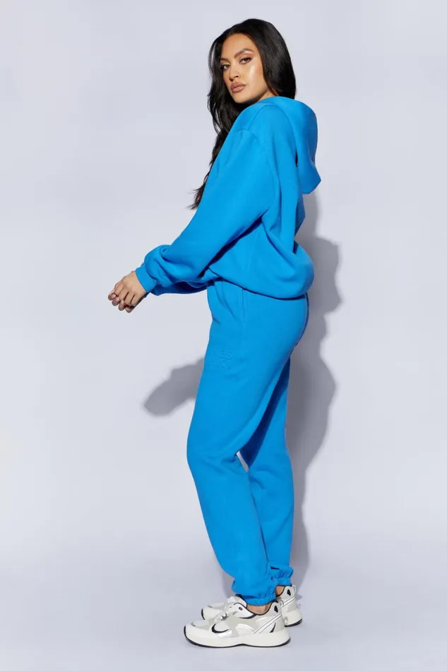 Women Meshki Bottoms Emery Embossed Fleeceback Joggers 8211 Blue Women Meshki Bottoms Emery Embossed Fleeceback Joggers 8211 Blue