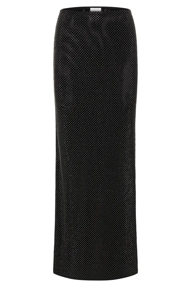 Women Meshki Bottoms Erika Diamante Maxi Skirt 8211 Black