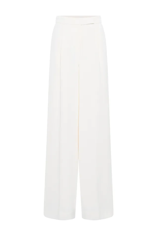 Women Meshki Bottoms Faith Suiting Wide Leg Pant 8211 Ivory