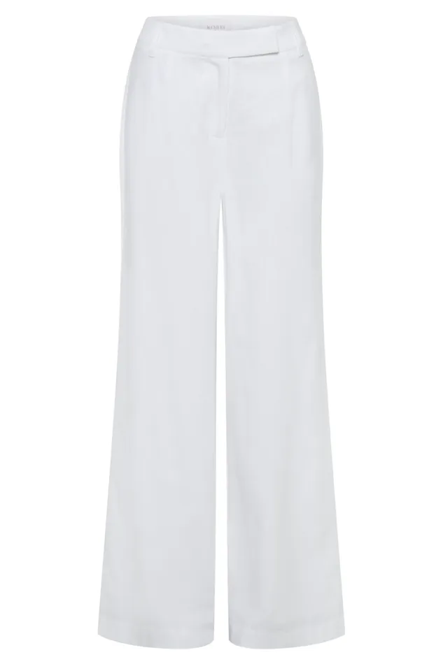 Women Meshki Bottoms Franca Linen Wide Leg Pant 8211 White