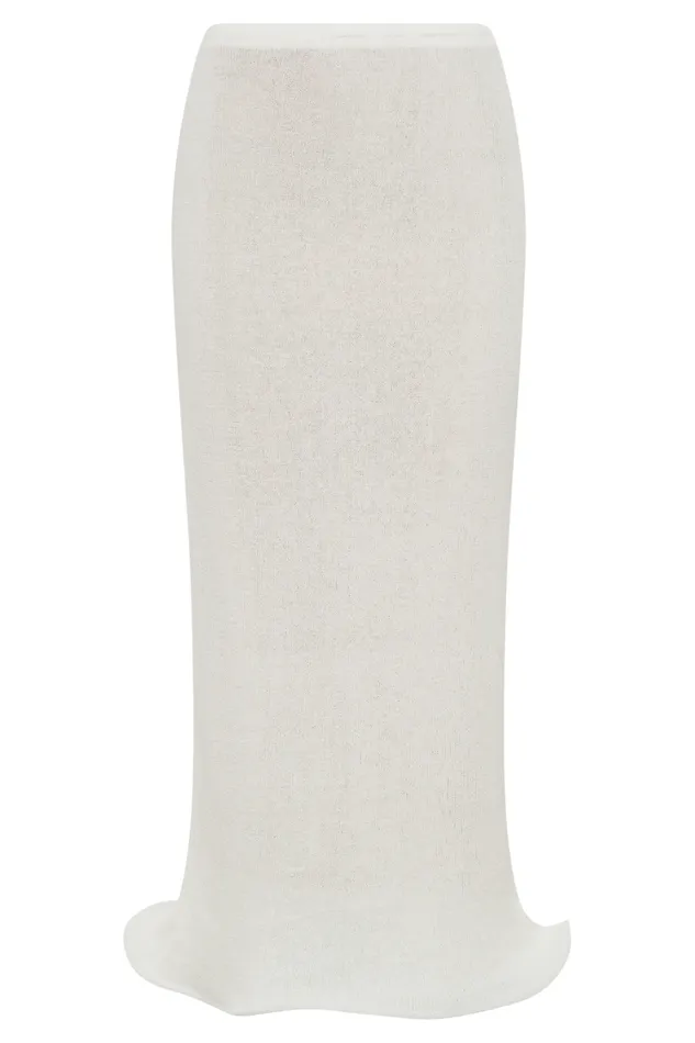 Women Meshki Bottoms Gigi Knit Midi Skirt 8211 Ivory
