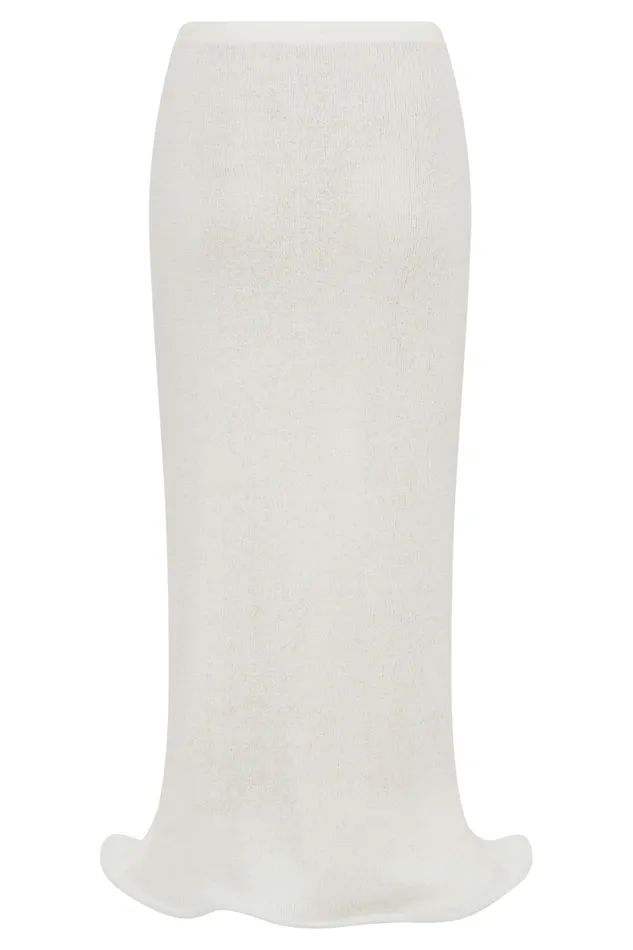 Women Meshki Bottoms Gigi Knit Midi Skirt 8211 Ivory