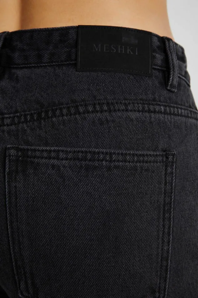 Women Meshki Bottoms Jagger Mid Rise Oversized Denim Jean 8211 Washed Black