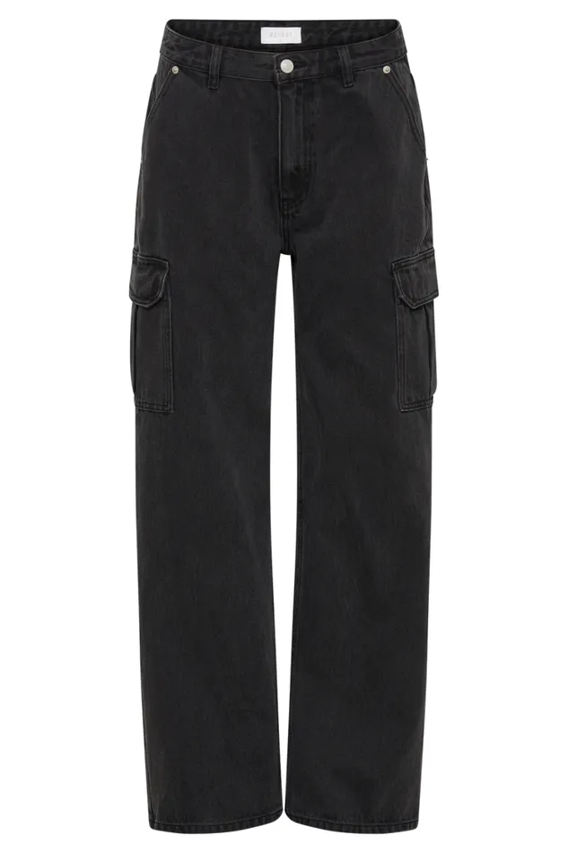Women Meshki Bottoms Jagger Mid Rise Oversized Denim Jean 8211 Washed Black