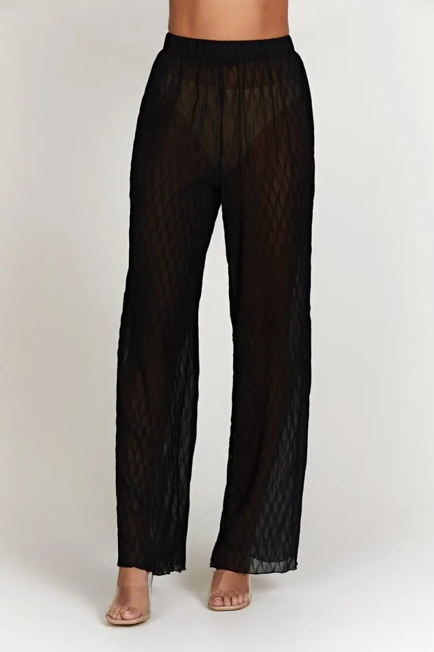 Women Meshki Bottoms Karla Wave Pleat Pant 8211 Black Women Meshki Bottoms Karla Wave Pleat Pant 8211 Black