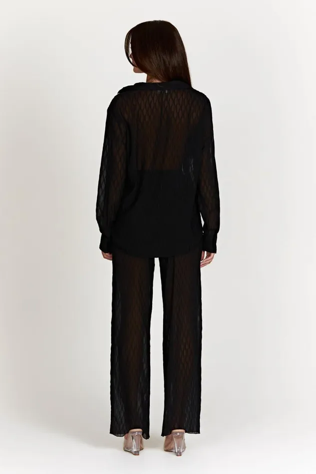 Women Meshki Bottoms Karla Wave Pleat Pant 8211 Black Women Meshki Bottoms Karla Wave Pleat Pant 8211 Black