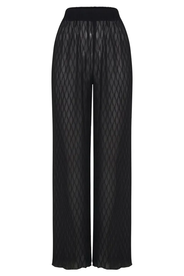 Women Meshki Bottoms Karla Wave Pleat Pant 8211 Black Women Meshki Bottoms Karla Wave Pleat Pant 8211 Black