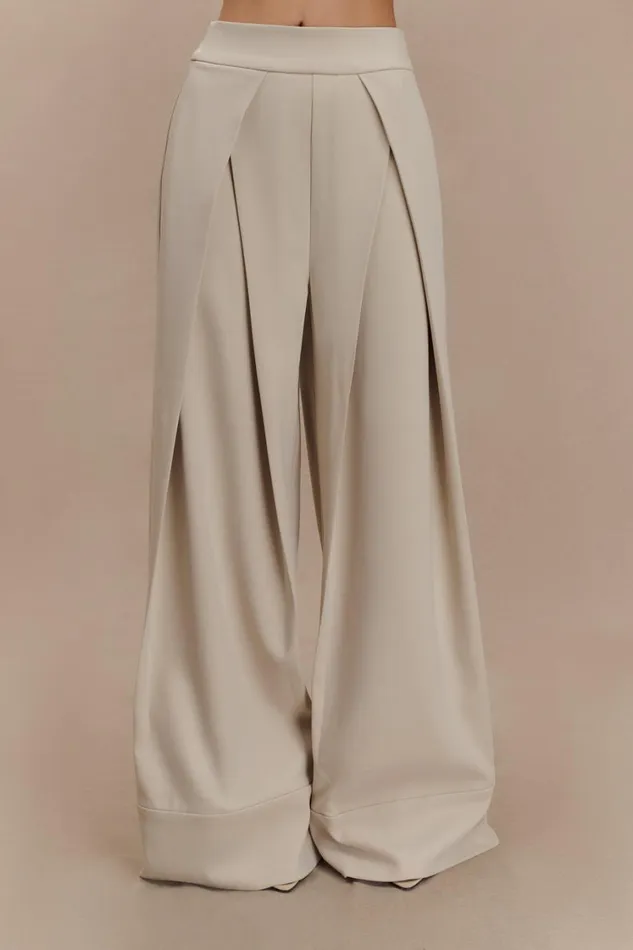 Women Meshki Bottoms Katarina Wide Leg Suiting Pants 8211 Sand