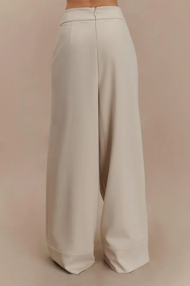 Women Meshki Bottoms Katarina Wide Leg Suiting Pants 8211 Sand