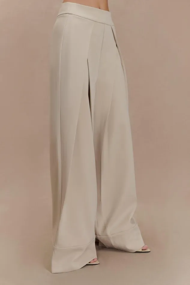 Women Meshki Bottoms Katarina Wide Leg Suiting Pants 8211 Sand