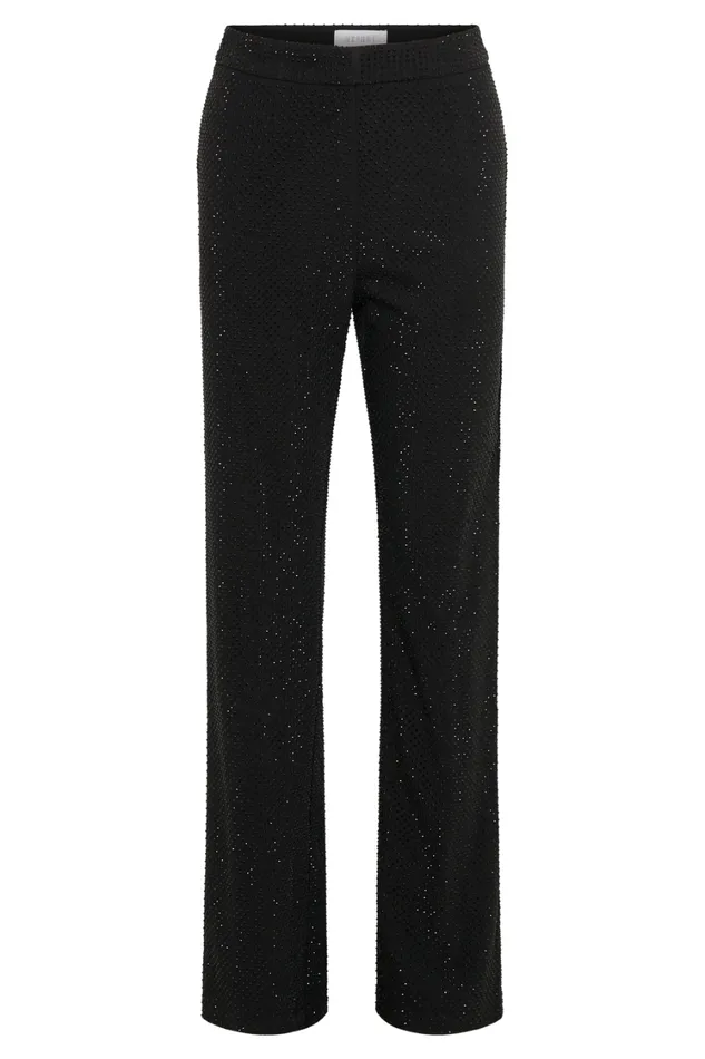 Women Meshki Bottoms Kaycee Straight Leg Diamante Pants 8211 Black