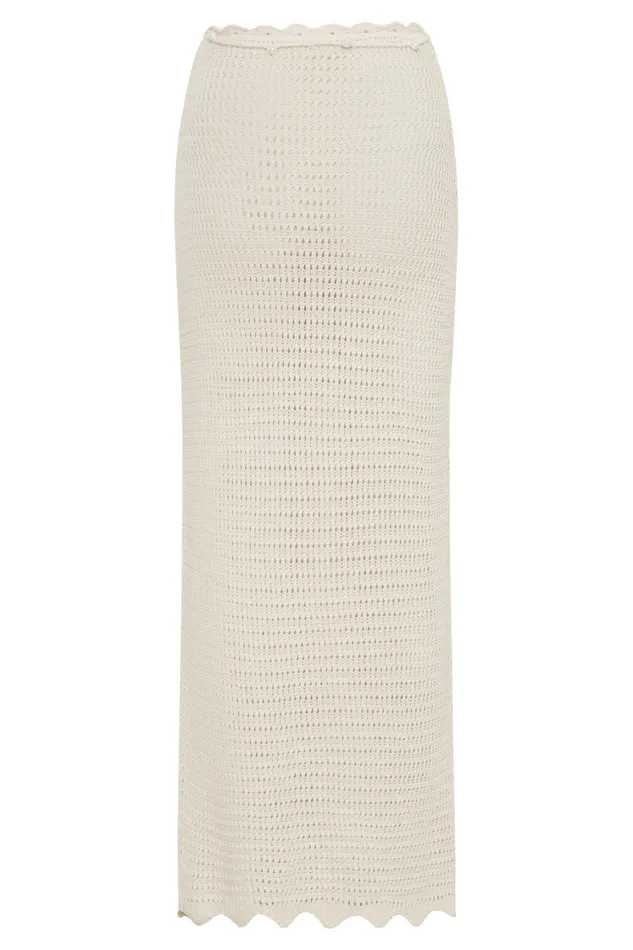 Women Meshki Bottoms Kira Knit Maxi Skirt 8211 Buttercream