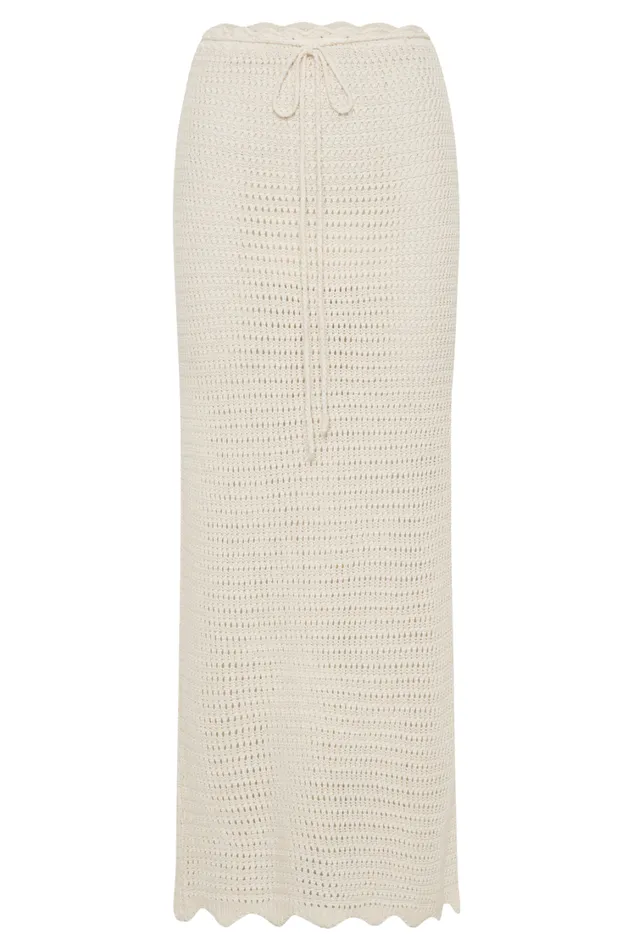 Women Meshki Bottoms Kira Knit Maxi Skirt 8211 Buttercream