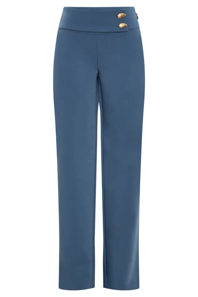 Women Meshki Bottoms Lindie Straight Leg Suiting Pants 8211 Steel