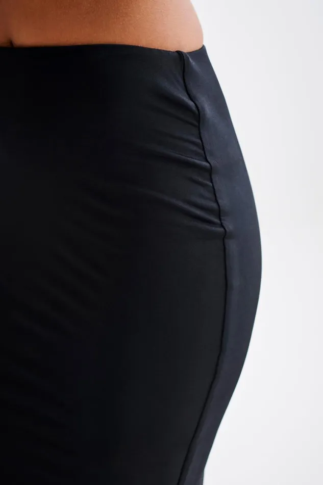Women Meshki Bottoms Mara Slinky Knee Length Skirt 8211 Black