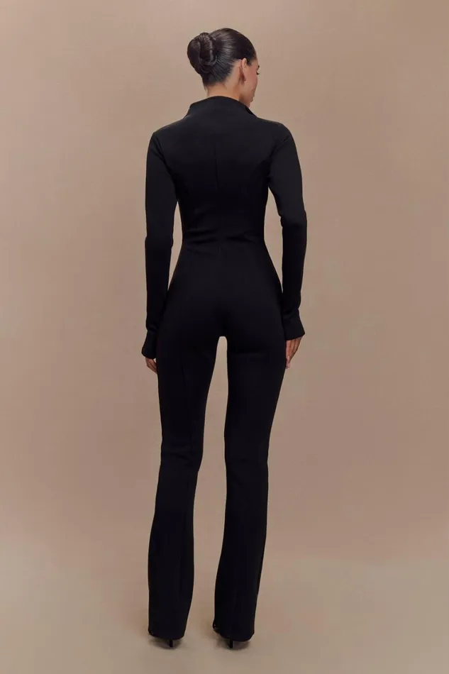 Women Meshki Bottoms Margaery Scuba Jersey Jumpsuit 8211 Black