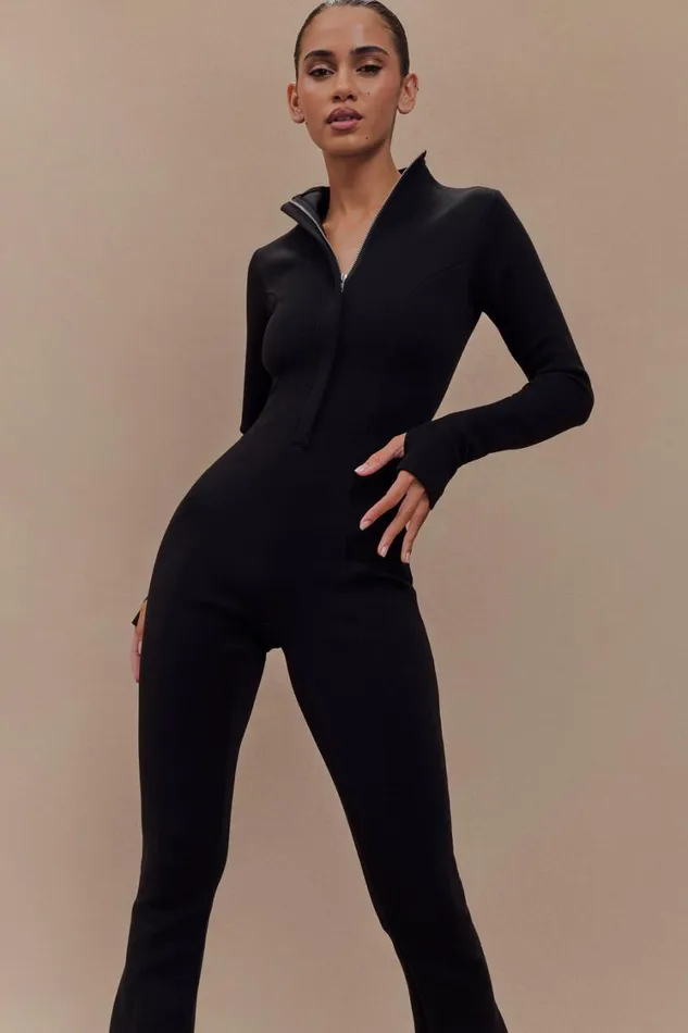 Women Meshki Bottoms Margaery Scuba Jersey Jumpsuit 8211 Black