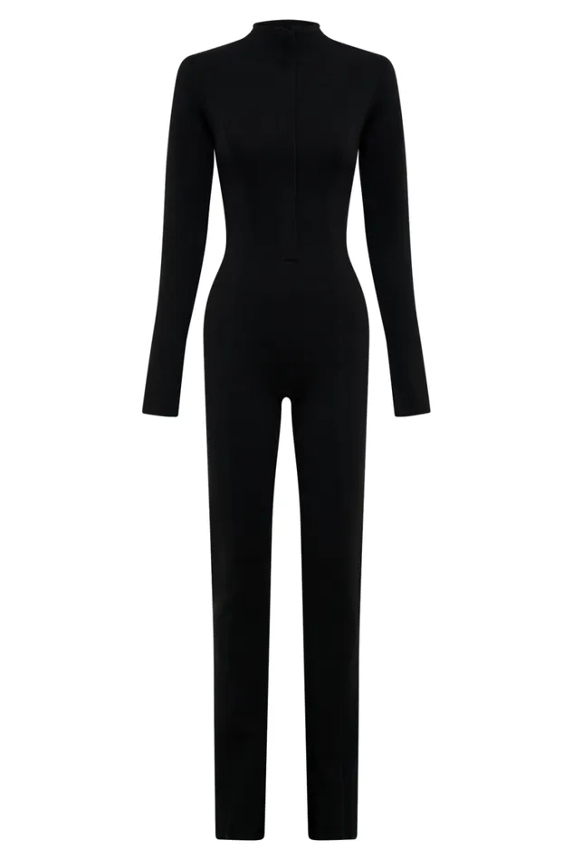Women Meshki Bottoms Margaery Scuba Jersey Jumpsuit 8211 Black