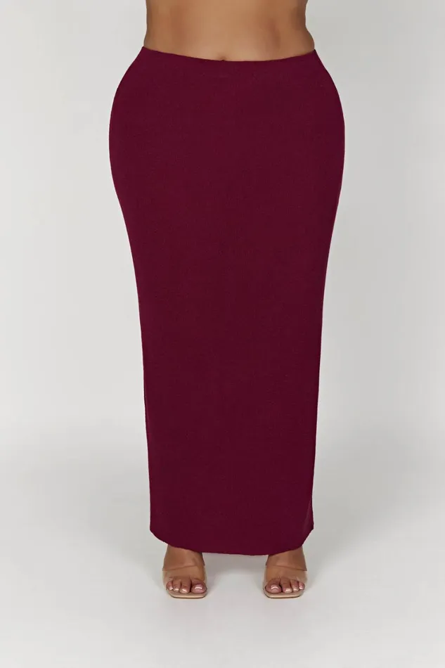 Women Meshki Bottoms Maribelle Knit Maxi Skirt 8211 Wine