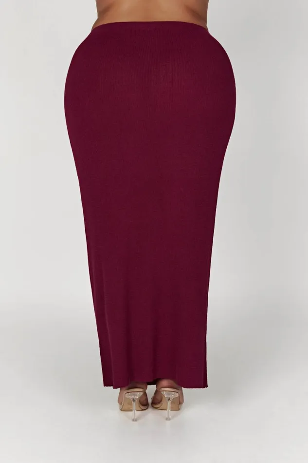 Women Meshki Bottoms Maribelle Knit Maxi Skirt 8211 Wine