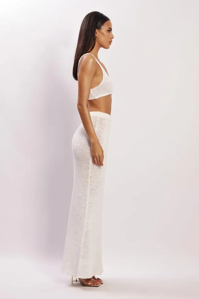 Women Meshki Bottoms Mary Knit Maxi Skirt 8211 White Women Meshki Bottoms Mary Knit Maxi Skirt 8211 White