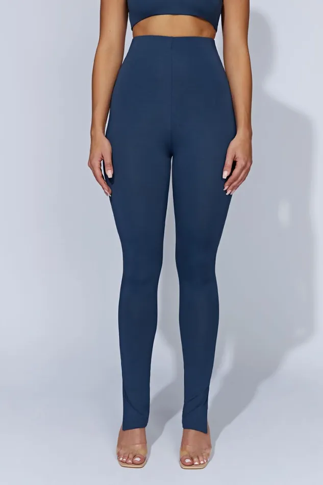 Women Meshki Bottoms Michelle Side Split Leggings 8211 Midnight Navy