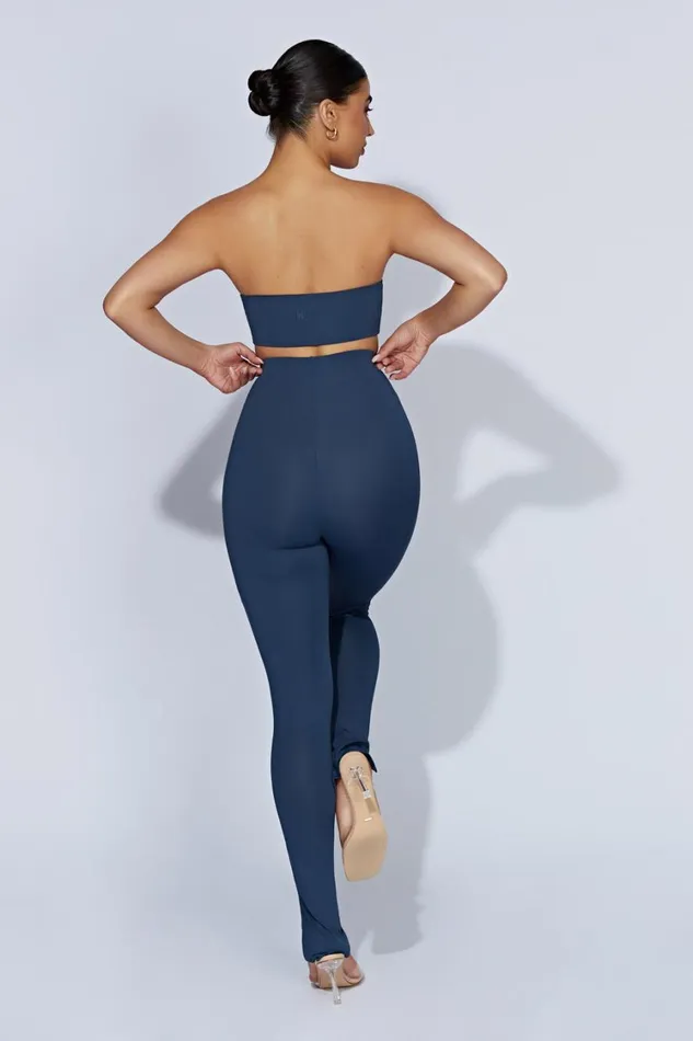 Women Meshki Bottoms Michelle Side Split Leggings 8211 Midnight Navy