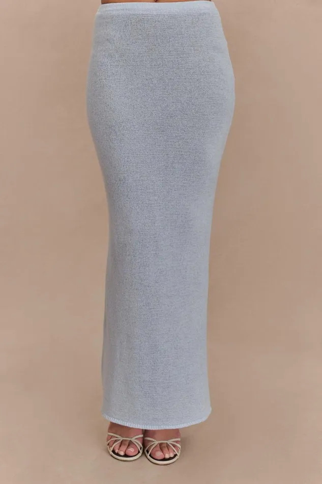 Women Meshki Bottoms Phoebe Knit Maxi Skirt 8211 Ice Blue