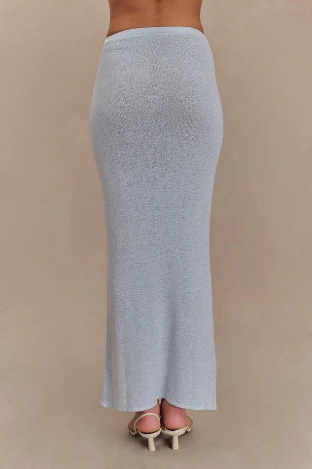Women Meshki Bottoms Phoebe Knit Maxi Skirt 8211 Ice Blue