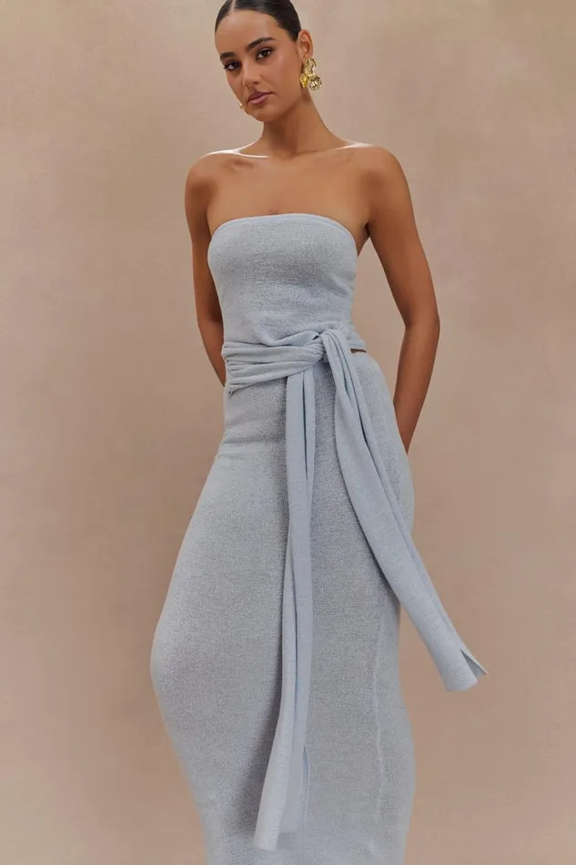 Women Meshki Bottoms Phoebe Knit Maxi Skirt 8211 Ice Blue