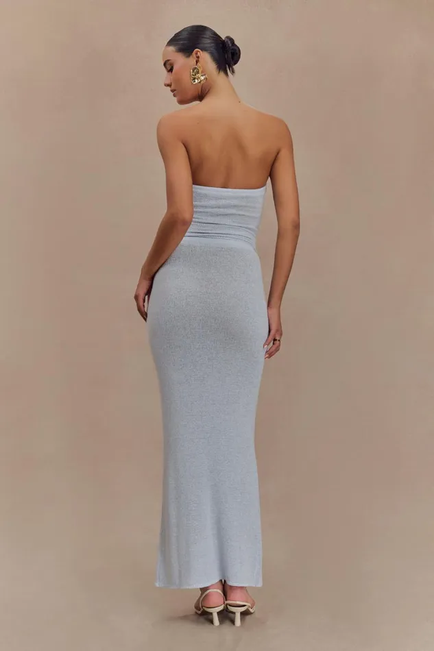 Women Meshki Bottoms Phoebe Knit Maxi Skirt 8211 Ice Blue