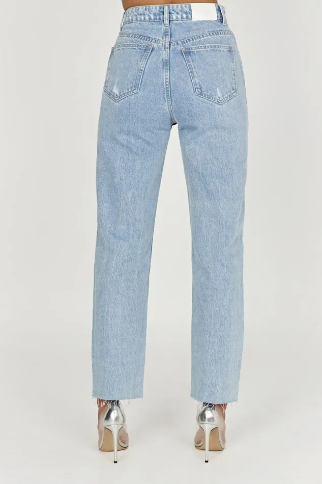 Women Meshki Bottoms Tina Mom Jean 8211 Mid Blue