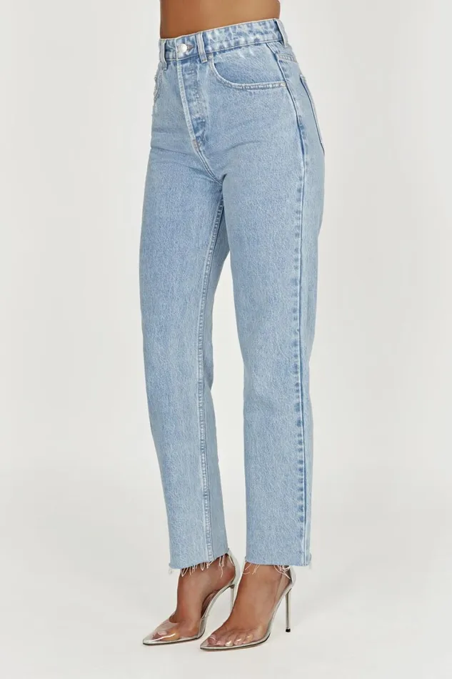 Women Meshki Bottoms Tina Mom Jean 8211 Mid Blue