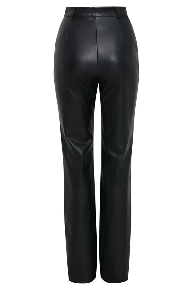 Women Meshki Bottoms Tyra Straight Leg Faux Leather Pants 8211 Black Women Meshki Bottoms Tyra Straight Leg Faux Leather Pants 8211 Black