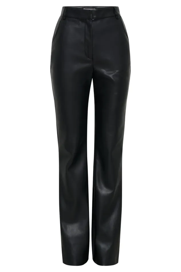 Women Meshki Bottoms Tyra Straight Leg Faux Leather Pants 8211 Black Women Meshki Bottoms Tyra Straight Leg Faux Leather Pants 8211 Black