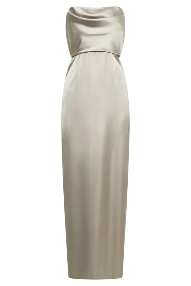 Women Meshki Dresses Alanis Strapless Maxi Dress 8211 Champagne