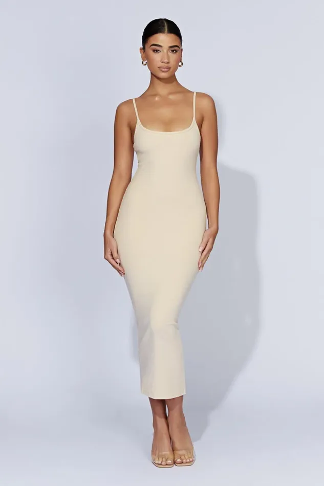 Women Meshki Dresses Alexis Ribbed Cami Midi Dress 8211 Cream Women Meshki Dresses Alexis Ribbed Cami Midi Dress 8211 Cream