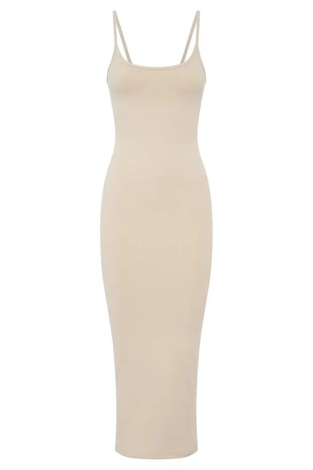 Women Meshki Dresses Alexis Ribbed Cami Midi Dress 8211 Cream Women Meshki Dresses Alexis Ribbed Cami Midi Dress 8211 Cream
