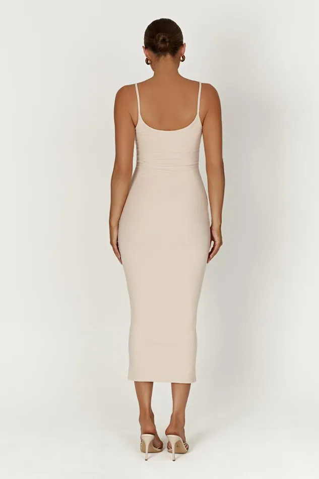 Women Meshki Dresses Alexis Ribbed Cami Midi Dress 8211 Cream Women Meshki Dresses Alexis Ribbed Cami Midi Dress 8211 Cream