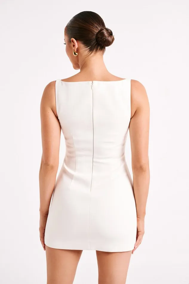 Women Meshki Dresses Angela Suiting Mini Dress 8211 Ivory