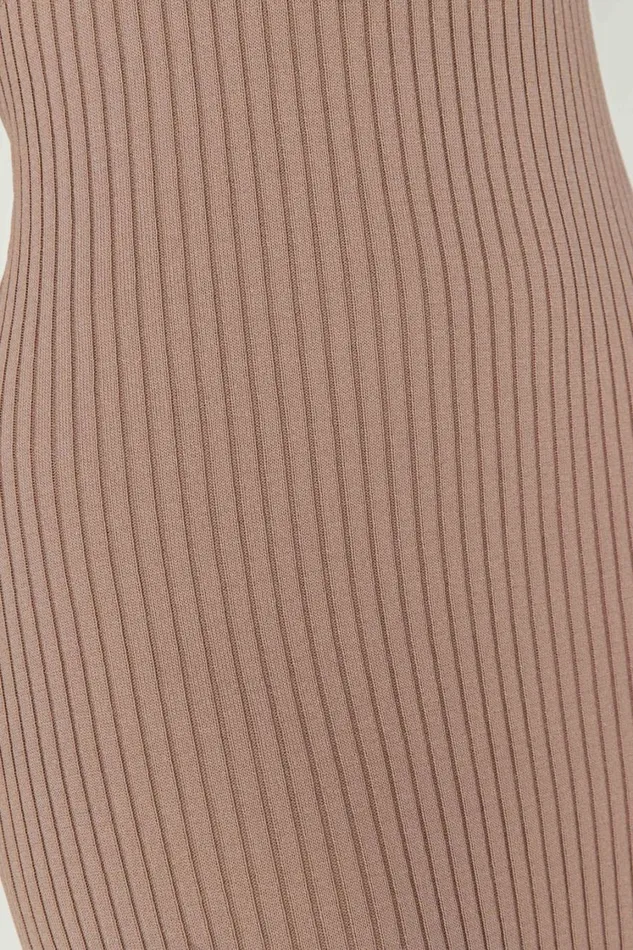 Women Meshki Dresses Avalon Backless Knit Midi Dress 8211 Taupe