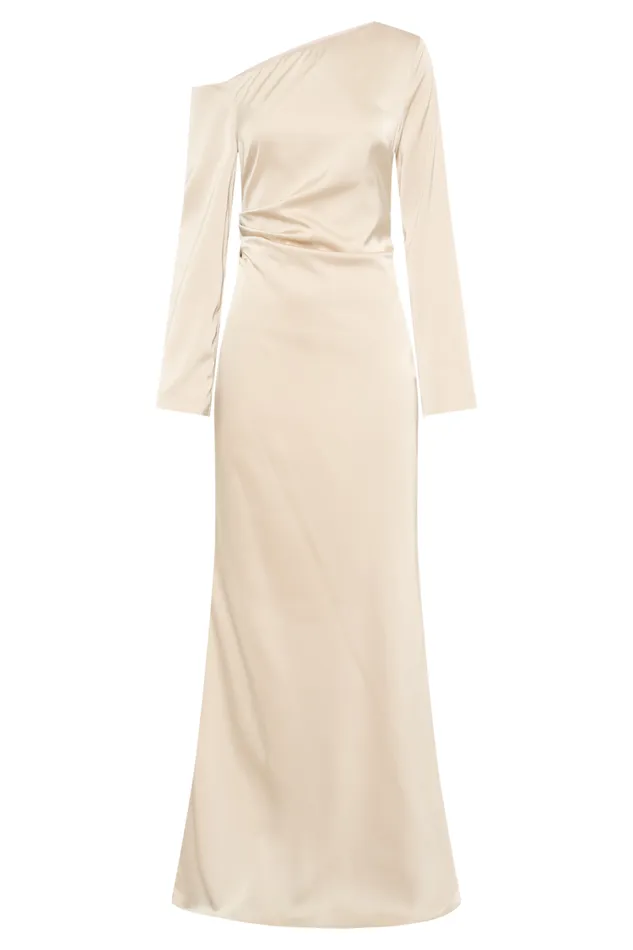 Women Meshki Dresses Avery Long Sleeve Maxi Dress 8211 Gold